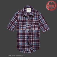 heren abercrombie fitch plaid lang overhemd koffie blauw wit Groothandel Cool vhhmu744